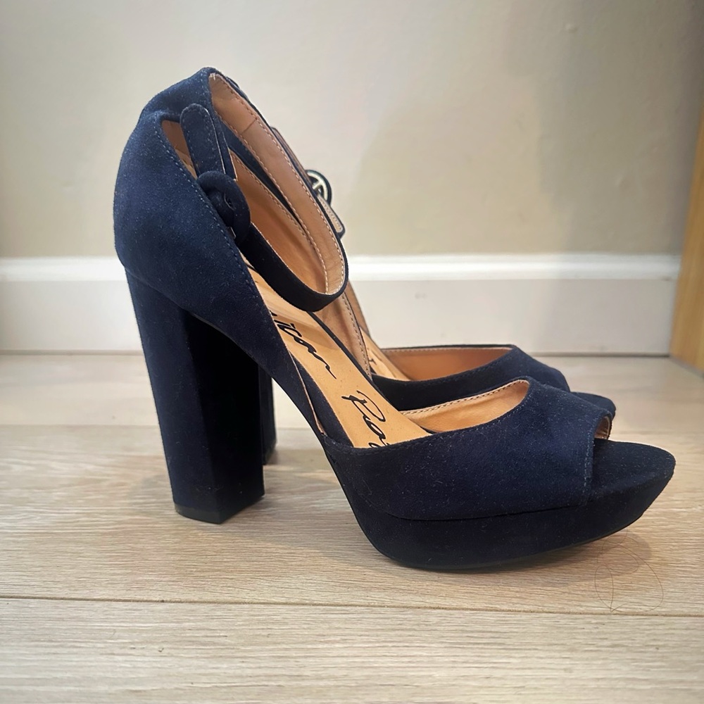 American Rag Cie “Reeta” Navy Peep-Toe Heels